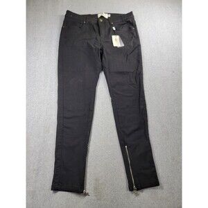 Father Sons Pants Mens 34x28 Black Straight Ankle Zip Charm Stretch NEW